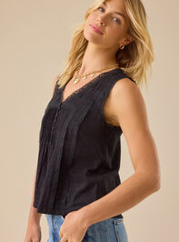 Cathy Lace Flowy Top Detail 3 - TULLABEE