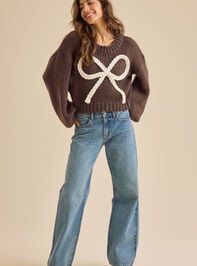 Jayda Rope Bow Pullover Detail 2 - TULLABEE