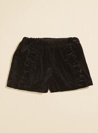 Paisley Velvet Ruffle Shorts by Vignette - TULLABEE