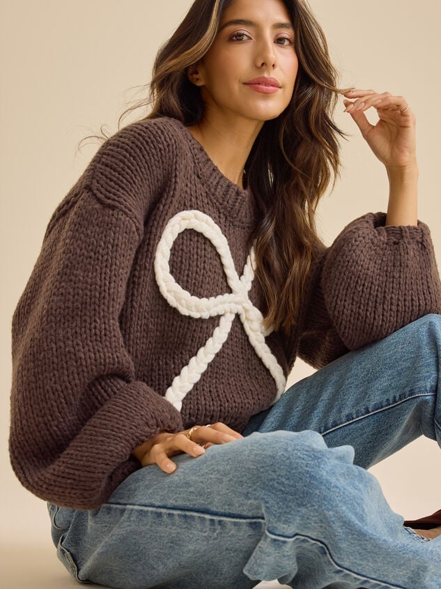 Jayda Rope Bow Pullover - TULLABEE