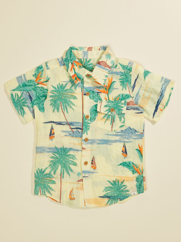 Aloha Button-Down Shirt Detail 1 - TULLABEE