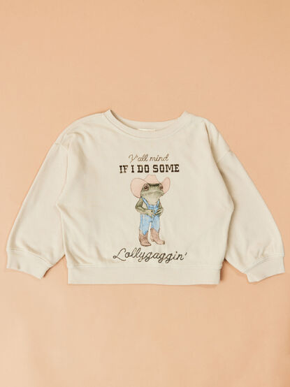 Lollygaggin' Graphic Sweatshirt - TULLABEE