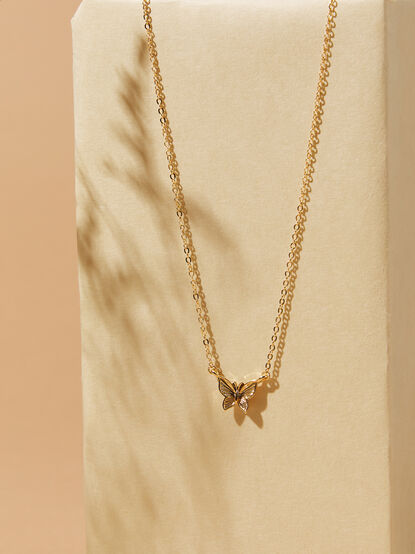 Butterfly Charm Necklace - TULLABEE