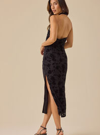 Selene Cowl Neck Midi Dress Detail 4 - TULLABEE