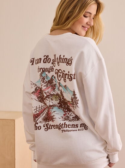 Philippians 4:13 Mountain Pullover - TULLABEE