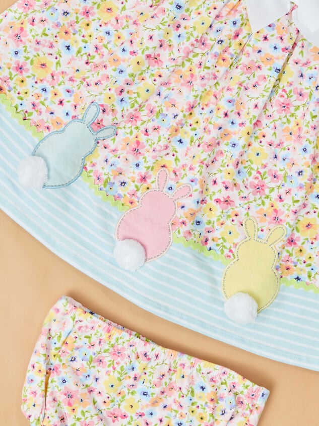 Bunny Balloons Twirl Baby Dress Detail 2 - TULLABEE