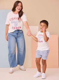 Chasing Babies And Jesus Graphic Tee Detail 6 - TULLABEE