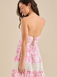 Scottlyn Strapless Floral Mini Dress Detail 2 - TULLABEE