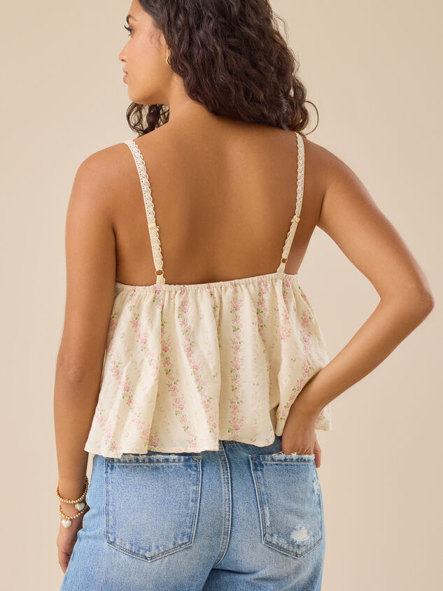 Meira Floral Tank Top Detail 4 - TULLABEE