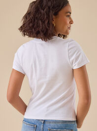 Postage Stamp Baby Tee Detail 5 - TULLABEE