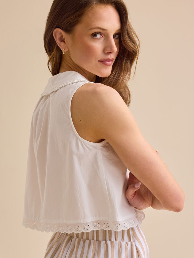 Danny Peter Pan Collar Tank Detail 5 - TULLABEE