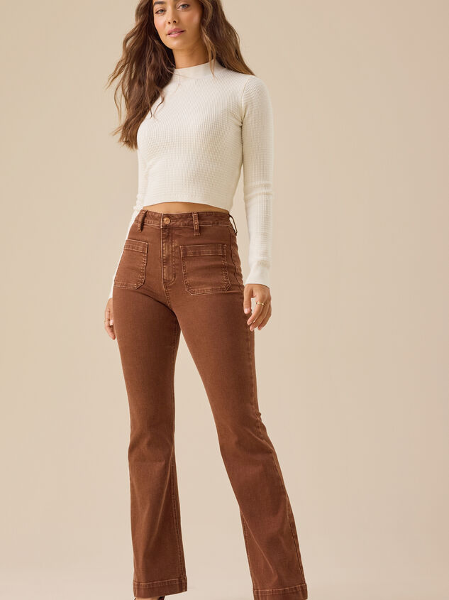 Abigail Mock Neck Thermal Top Detail 3 - TULLABEE