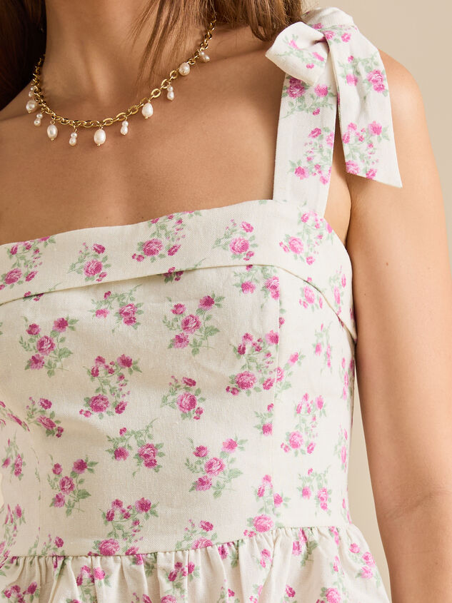 Lacee Floral Tie Top Detail 4 - TULLABEE