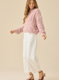 Valentina Chunky Pattern Sweater Detail 4 - TULLABEE