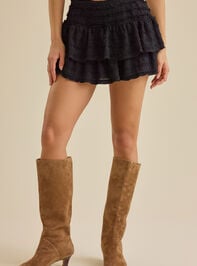 Ada Tiered Lace Mini Skirt Detail 2 - TULLABEE