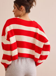 Lined Up Striped Cardigan Detail 4 - TULLABEE