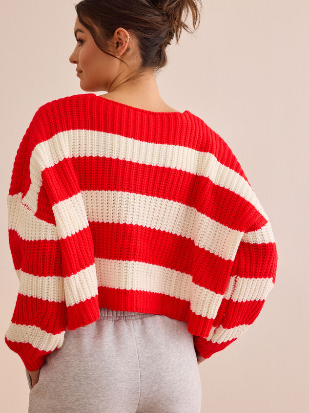 Lined Up Striped Cardigan Detail 4 - TULLABEE