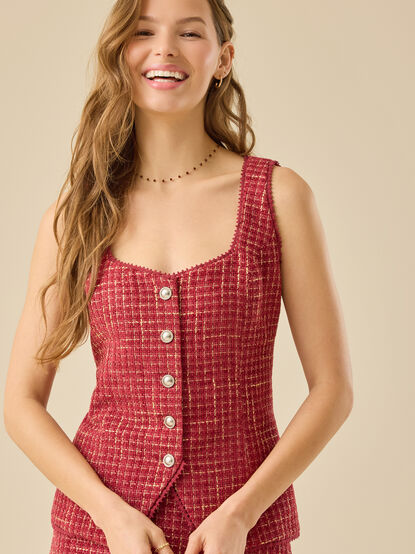 Leilani Tweed Vest - TULLABEE