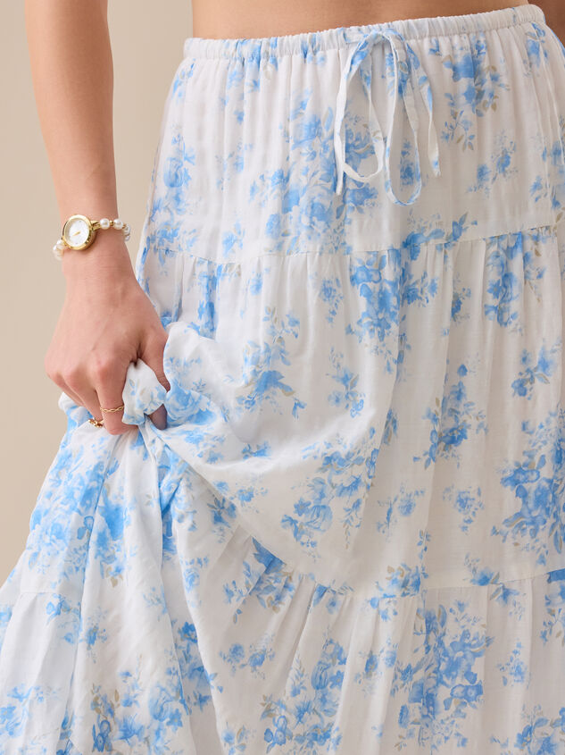 Foster Floral Maxi Skirt Detail 3 - TULLABEE