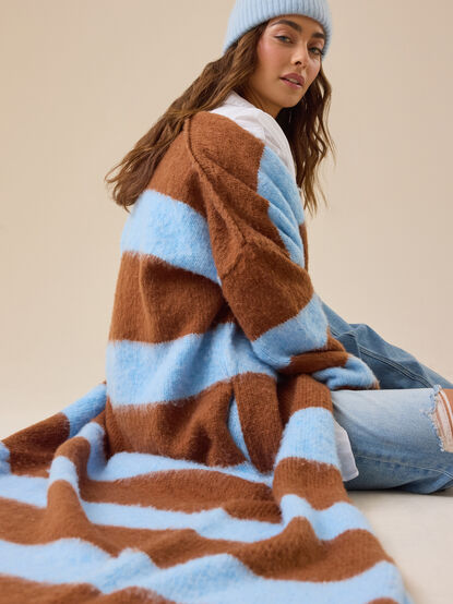 Camryn Striped Duster - TULLABEE