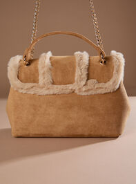 Fawn Suede Crossbody Detail 3 - TULLABEE