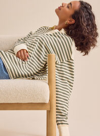 Aileen Oversized Striped Polo Detail 3 - TULLABEE