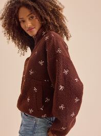 Leanna Sherpa Bow Pullover Detail 4 - TULLABEE