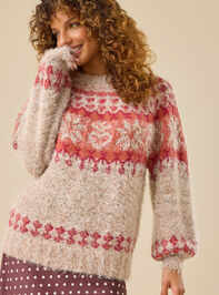 Holly Fuzzy Fair Isle Sweater - TULLABEE