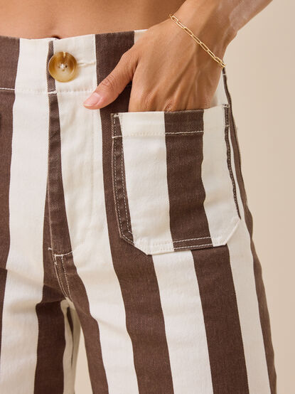 Coco High Rise Cabana Stripe Crop Pants - TULLABEE