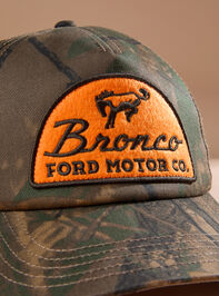 Orange Patch Camo Bronco Trucker Hat Detail 2 - TULLABEE