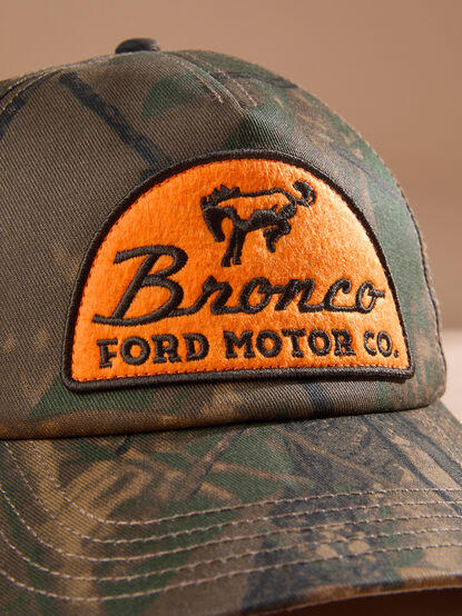 Orange Patch Camo Bronco Trucker Hat - TULLABEE