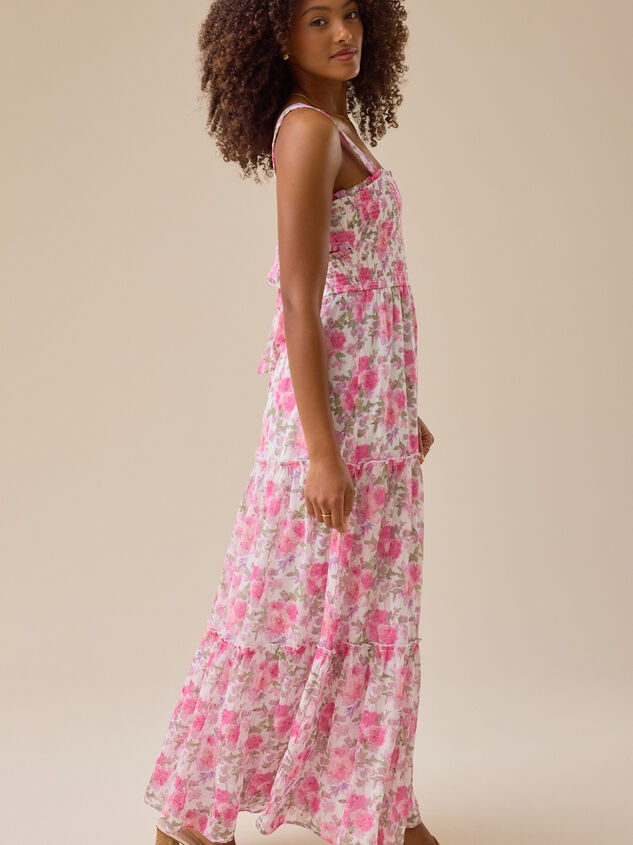 Annika Floral Maxi Dress Detail 4 - TULLABEE