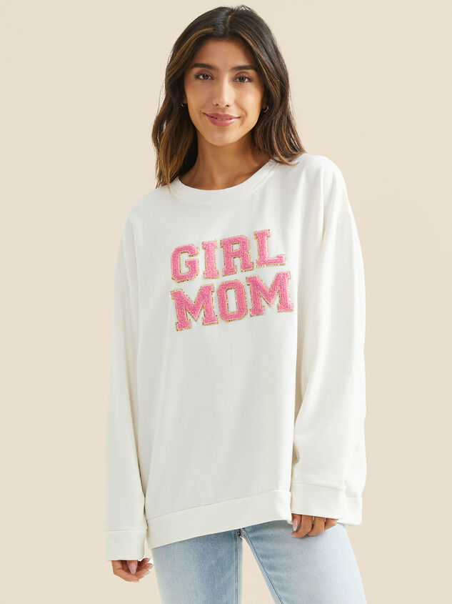 Girl Mom Sweatshirt Detail 3 - TULLABEE