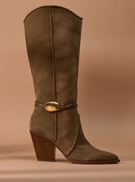Jody Suede Western Boots Detail 3 - TULLABEE
