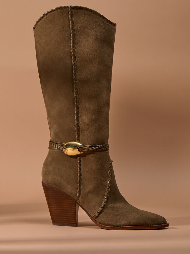 Jody Suede Western Boots Detail 3 - TULLABEE