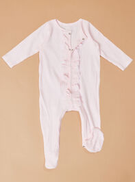 Cammie Polka Dot Ruffle Footie by Mud Pie Detail 2 - TULLABEE