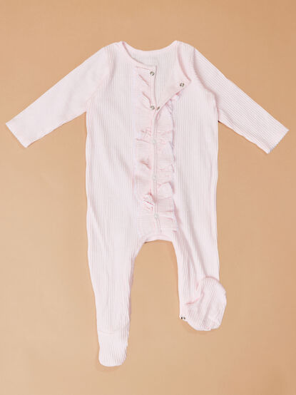 Cammie Polka Dot Ruffle Footie by Mud Pie - TULLABEE