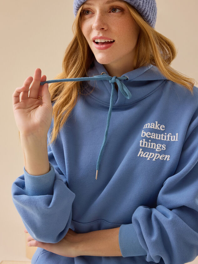 Make Beautiful Things Happen Hoodie Detail 2 - TULLABEE
