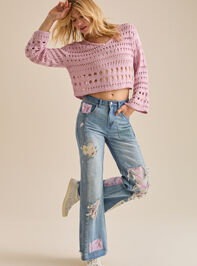 Eloise Patchwork Jeans Detail 2 - TULLABEE