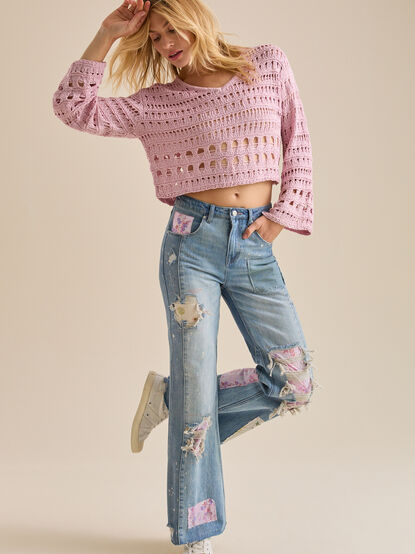 Eloise Patchwork Jeans - TULLABEE