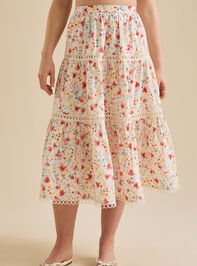 May Floral Midi Skirt Detail 2 - TULLABEE