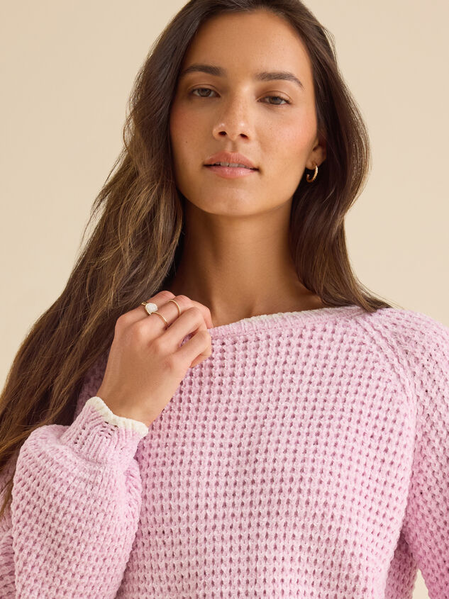 Amber Scalloped Trim Sweater Detail 4 - TULLABEE