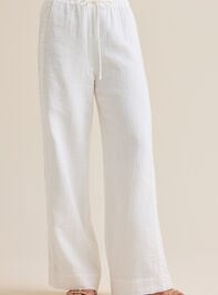 Georgia Lace Gauze Pants Detail 2 - TULLABEE