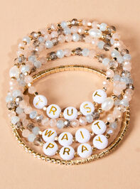 Pray, Wait, Trust Bracelet Set Detail 2 - TULLABEE