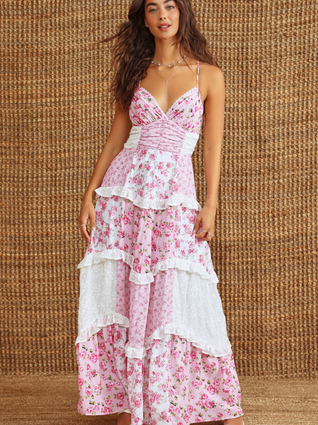 Adernlia Floral Maxi Dress Detail 4 - TULLABEE