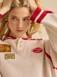 Lainey Western Patch Sweater Detail 6 - TULLABEE