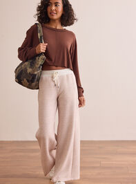 Supersoft Wide Leg Contrast Pants - TULLABEE