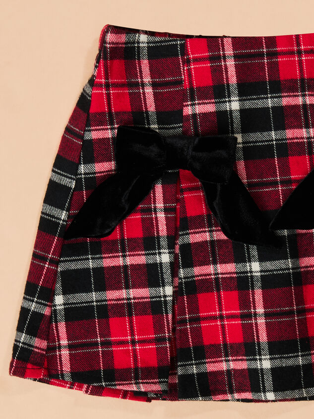 Iris Plaid Youth Skirt Detail 2 - TULLABEE