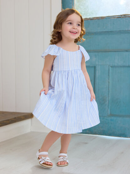 Emma Flutter Sleeve Toddler Dress - TULLABEE