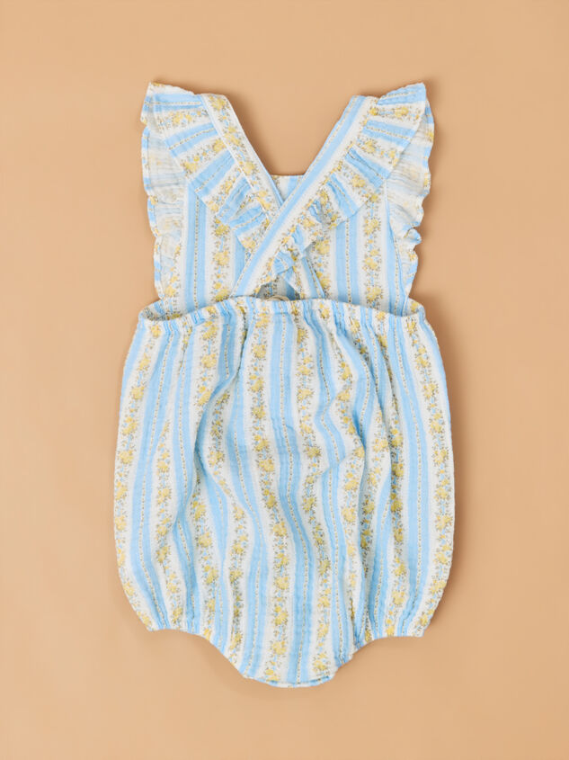 Winnie Mae Stripe Sunsuit Detail 3 - TULLABEE